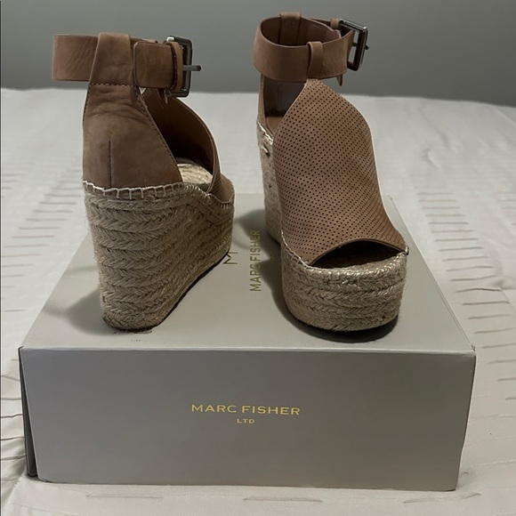 Marc Fisher Cork Screw Wedge Heel Sandals - Picture 4 of 13